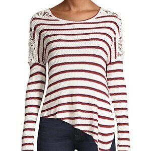 Generation Love Bleecker Lace Multi Stripe Long Sleeve Top Size M
